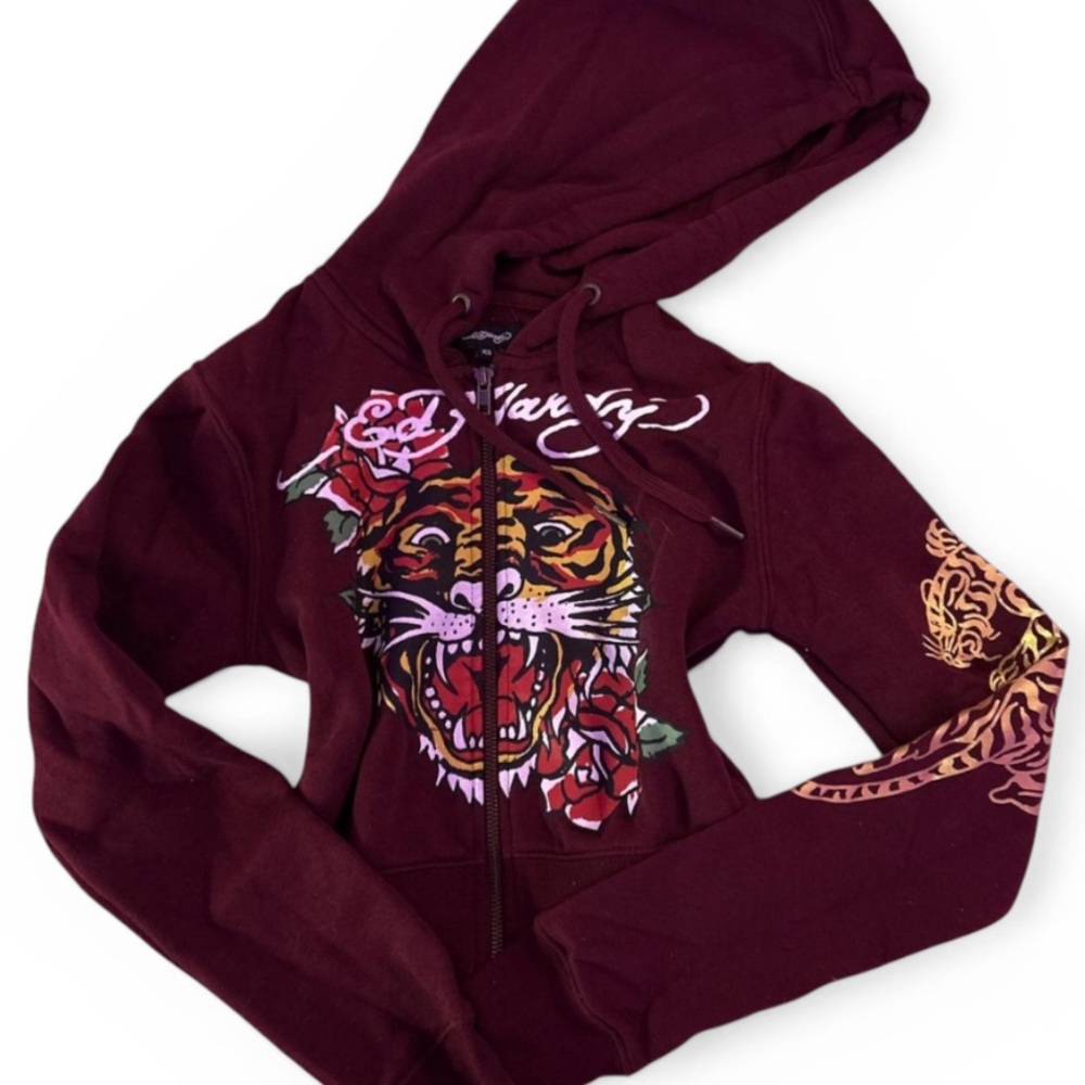 Ed Hardy Zip Up Hoodie Size Xsmall NWOT - Picture 3 of 5